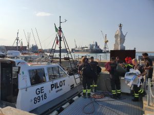 ESERCITAZIONE CONGIUNTA PILOTI DEL PORTO E M.I.R.T. VIGILI DEL FUOCO