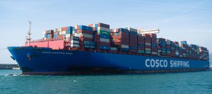 PRIMO SCALO DELLA NAVE COSCO SHIPPING ARIES